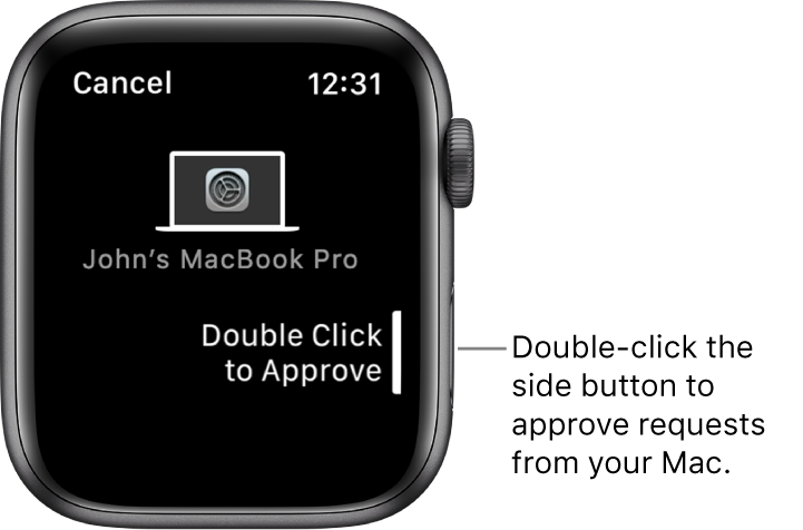 can you click on a mac with apple watch for presentation